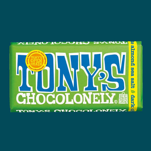 Tony's Chocolonely 51% Dark Almond Sea Salt Chocolate Bar